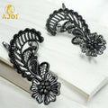 Oxidised Silver Ear Cuff Earrings – Elegant Women’s Jewellery