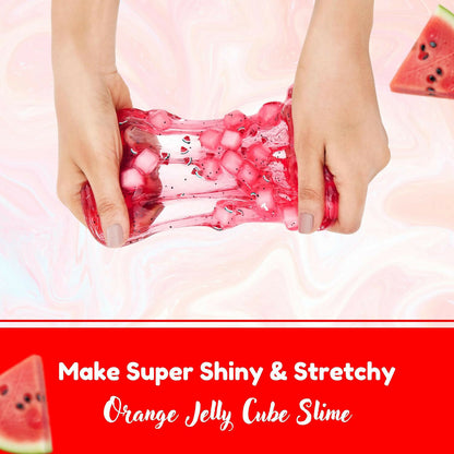 Watermelon Jelly Cube Slime Making Kit for Kids – DIY Tubbie Slime Kit with Activator