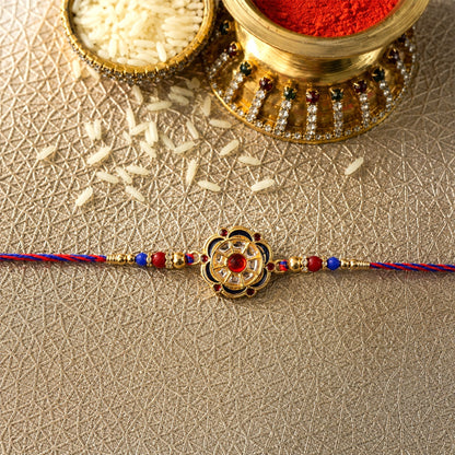 Floral Rakhi Elegant Beaded Design for Brothers Festival (5pcs)