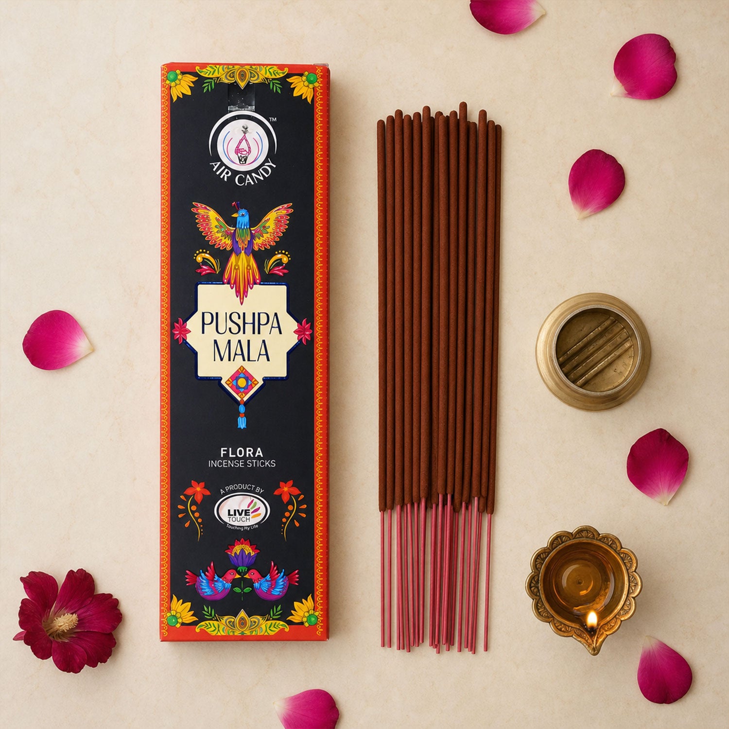 Pushpa Mala Flora Incense Sticks with Floral Fragrance and Long Lasting Aroma