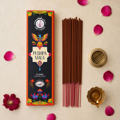Pushpa Mala Flora Incense Sticks with Floral Fragrance and Long Lasting Aroma