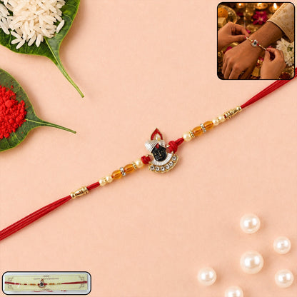 Shrinathji Beaded Rakhi with Choco Magic, Pack of 2