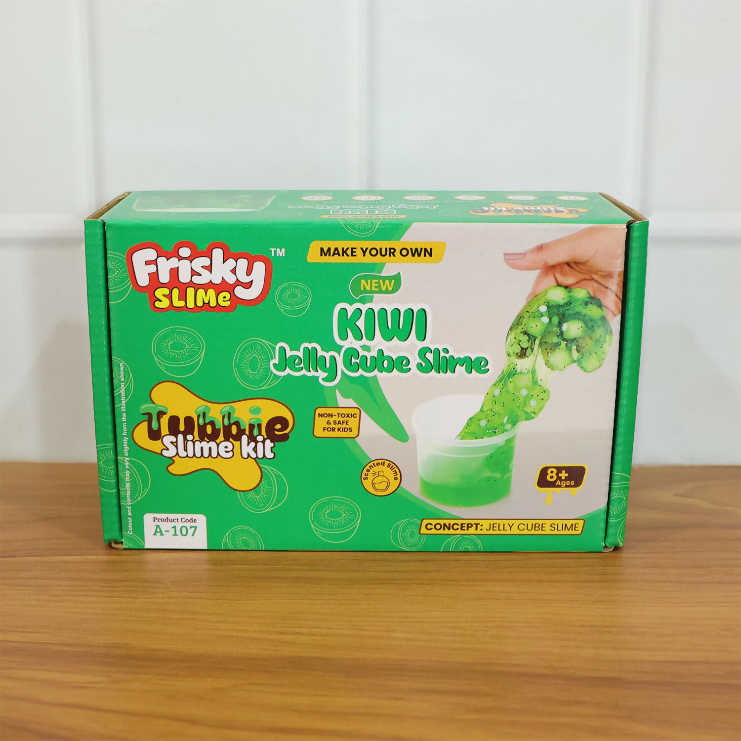 Kiwi Jelly Cube Slime Making Kit for Kids – DIY Tubbie Slime Kit with Activator