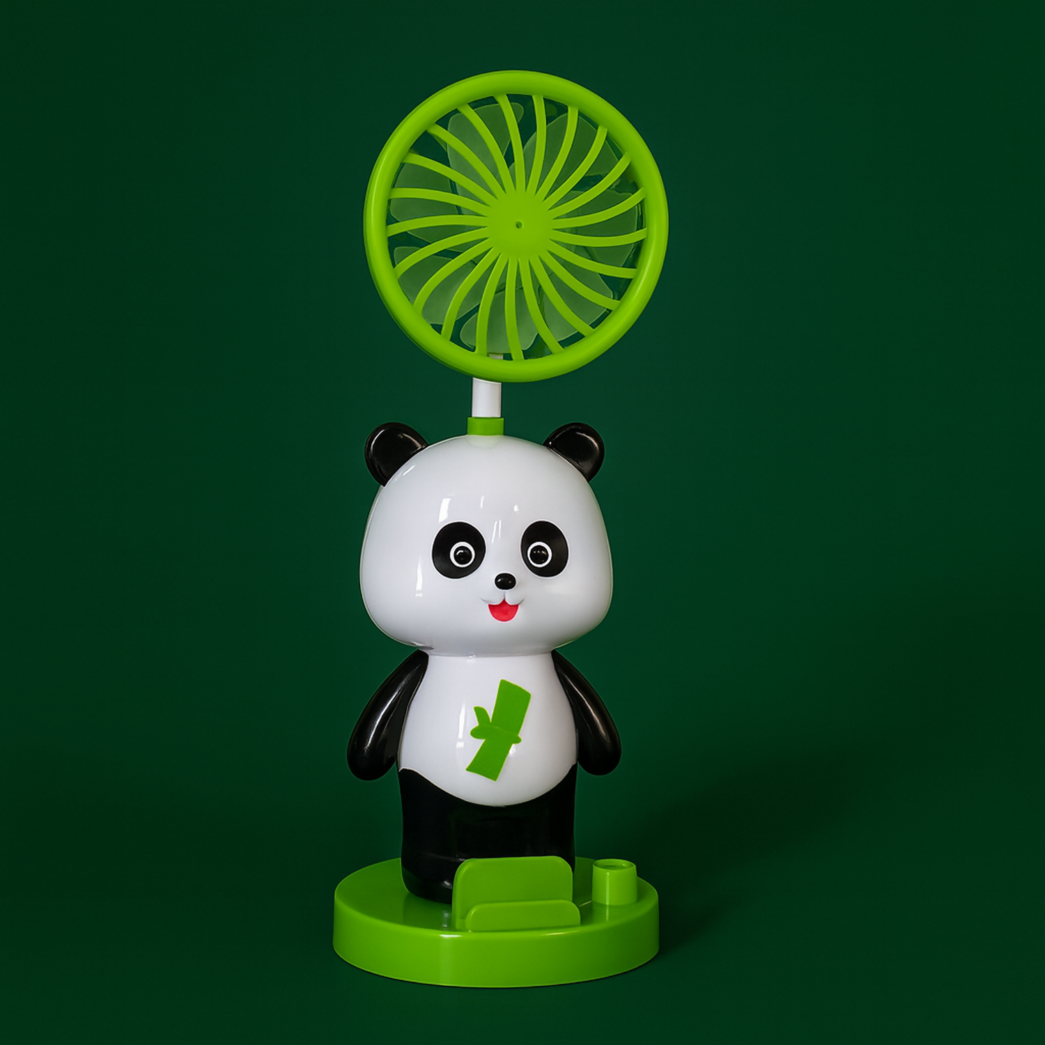Cute Panda Desk Fan with Pen Holder, Phone Stand & Pencil Sharpener