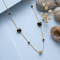 Floral Butterfly Pendant Necklace with Beads for Women Daily Party Wear Jewellery