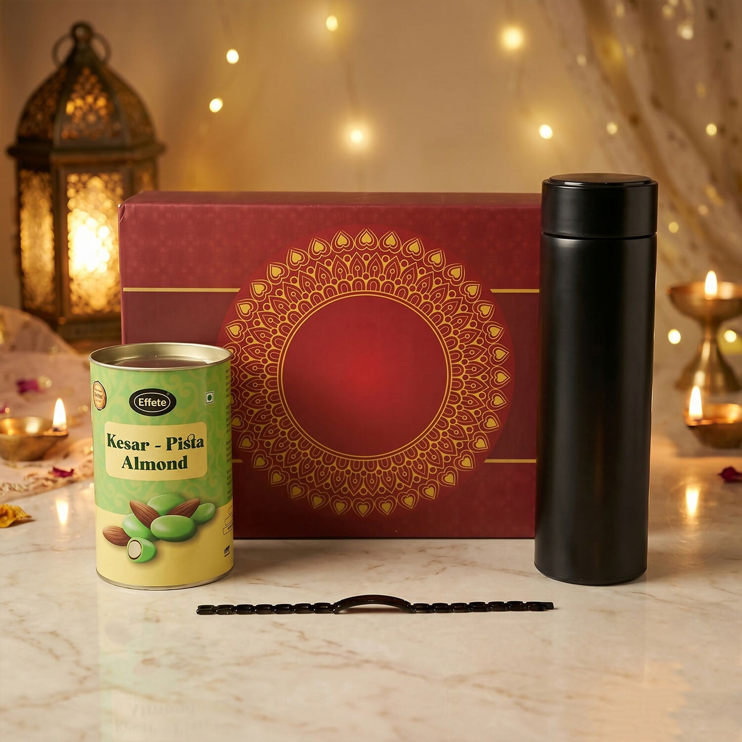 Rakhi bracelet with festive packaging