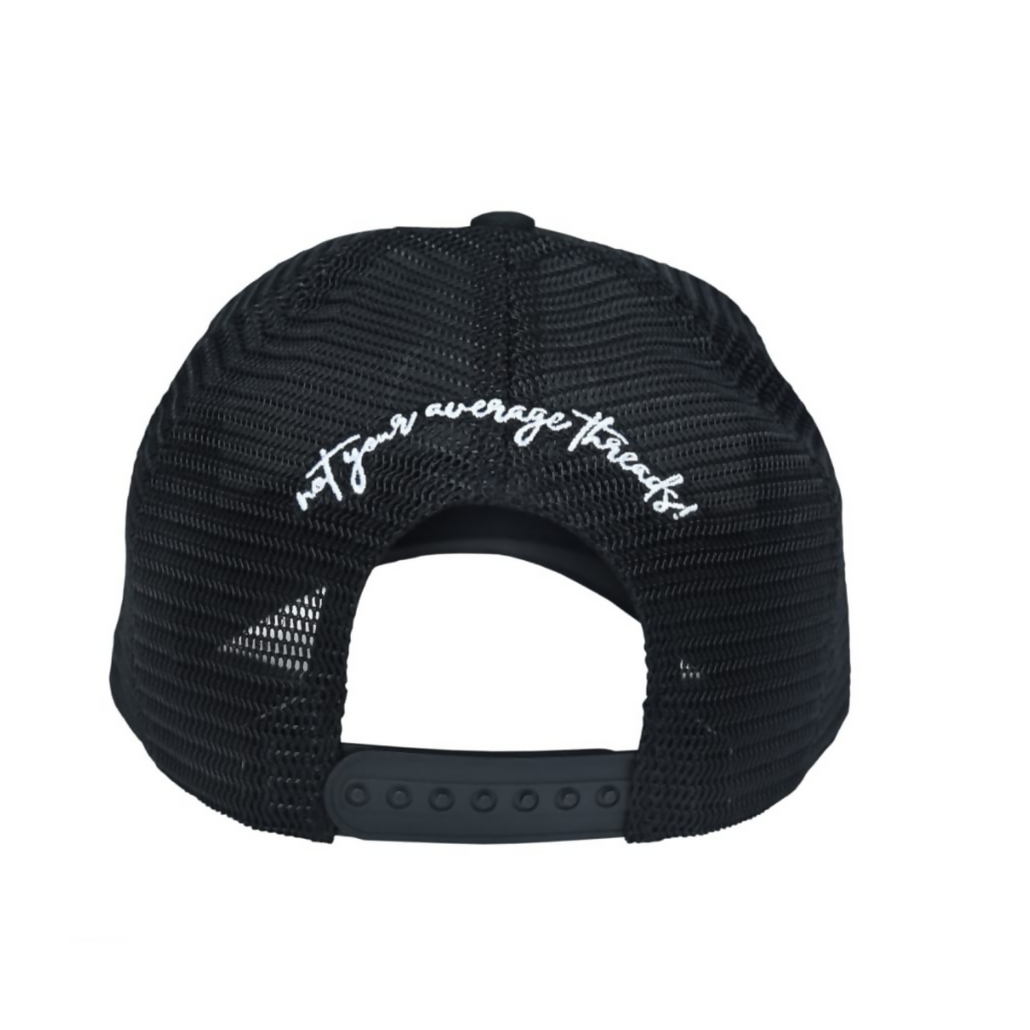 Premium Black Breathable Mesh Cap with Embroidered Vincent Patch Stylish Fashion Adjustable Cap for Men & Women