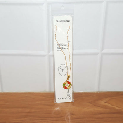 Elegant Circular Motif Pendant Necklace with Chain for Women