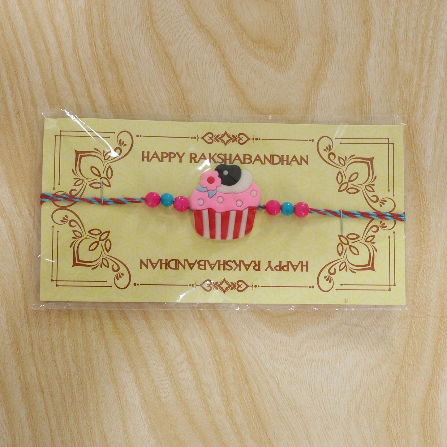 Kids Rakhi Cupcake Charm Traditional Beaded Rakhi (10pcs)