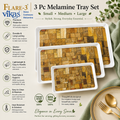 Melamine Serving Tray Set – Stylish & Durable 3-Piece Collection