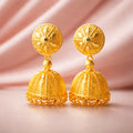 Gold Plated Jhumka Earrings – Traditional Lightweight Design