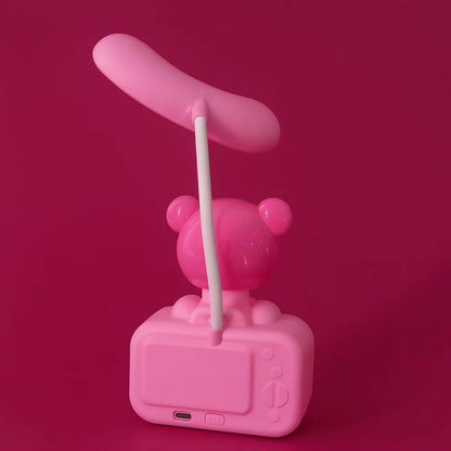 Cute Bear LED Desk Lamp with Pen Holder for Kids Study Table