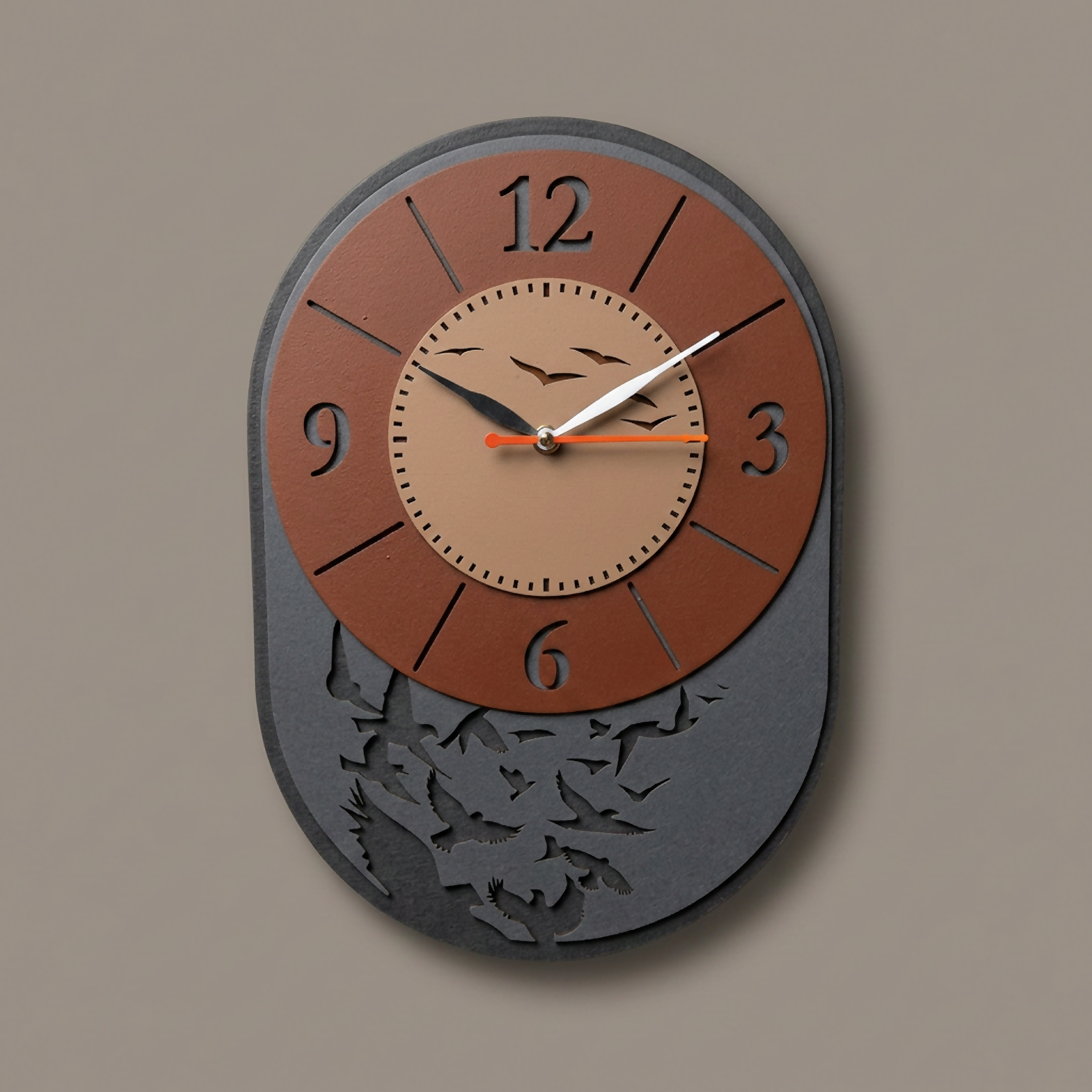 Bird Clock Balck 1