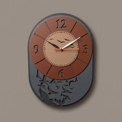 Bird Clock Balck 1