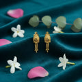 Golden Jhumka Earrings – Traditional 3 Line Fancy Jewellery