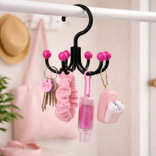 Multi Hook Hanging Organizer Rack for Keys, Accessories & Essentials