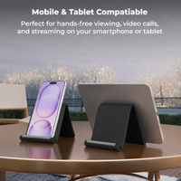 Portable Foldable Mobile & Tablet Stand, Non-Slip Desk Holder for Phone and E-Readers (Black)