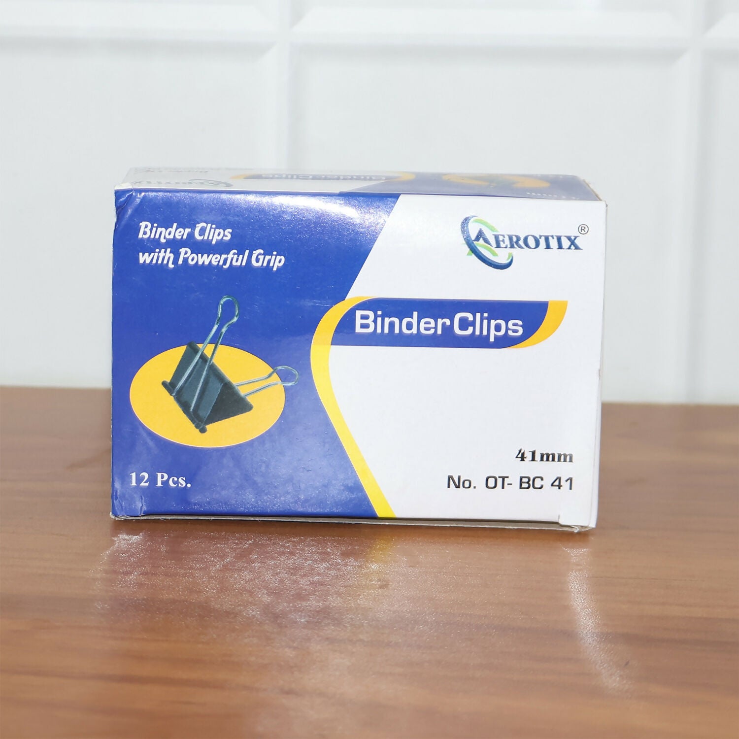 Heavy Duty Binder Clips Set with Strong Spring Grip for Office & School Use (41 mm, 12 Pieces)