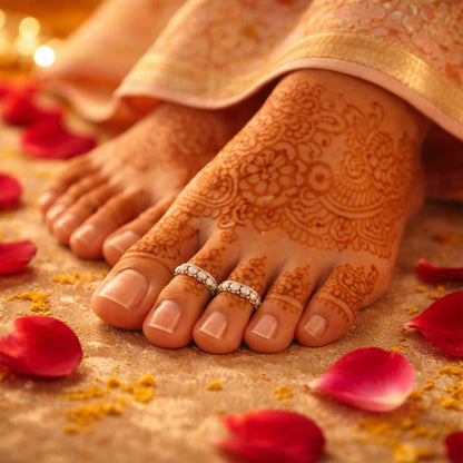 Elegant Sterling Silver Toi et Moi Inspired Beaded Ring Set