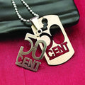 50 Cents Silver Plated Chain Pendant – Elegant Everyday Jewelry