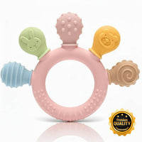5 finger baby hand silicone teether