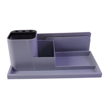 Multipurpose Desktop Organizer Pen Stand with Document Holder & Storage Compartments