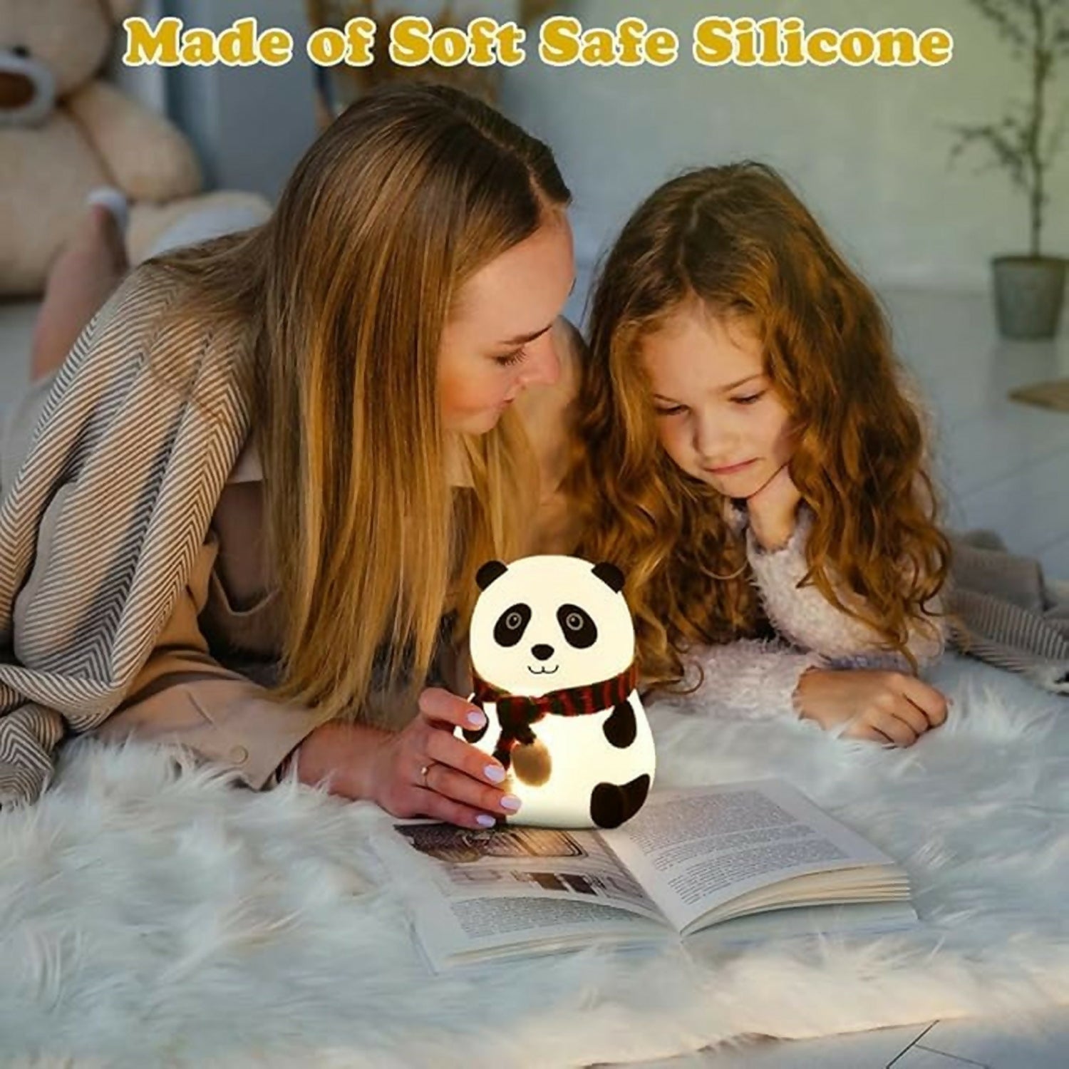 Cute Panda LED Night Lamp with Touch Control for Kids Bedroom & Gifting