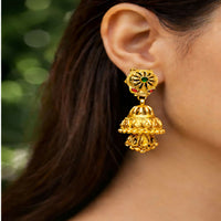 Traditional Gold Plated Jhumka Earrings for Women
