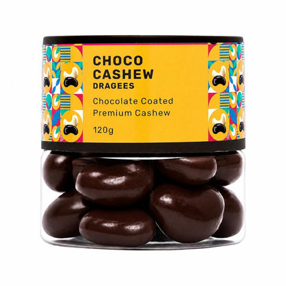 Oracle Chocolate Cashew Dragees arranged with festive decor, perfect for Indian celebrations and gifting.