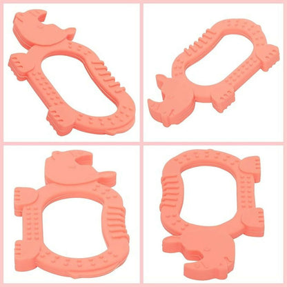 Rhino shaped silicone baby Teether