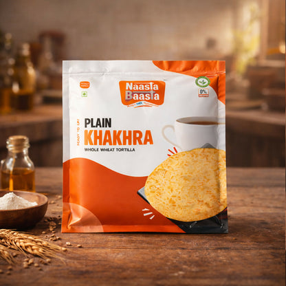 Naasta Baasta Plain Khakhra - Fiber Rich Crispy Daily Snack (200 Gm)