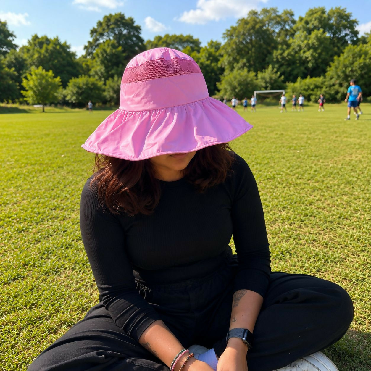 Women’s Foldable Wide Brim Sun Visor Hat for Summer Outdoors