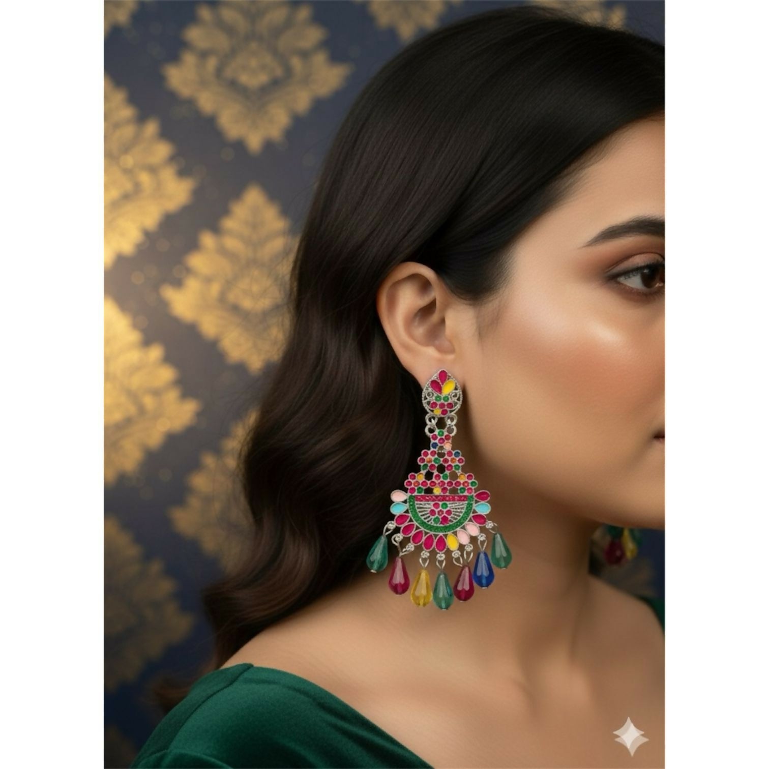 Designer Colorful Drop Earrings for Girls & Women