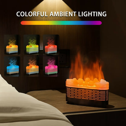 Flame Effect Aroma Diffuser with LED Lights & Humidifier for Home Decor