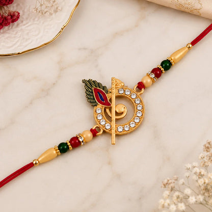 Krishna Flute Rakhi Set with Choco Magic, Pack of 3