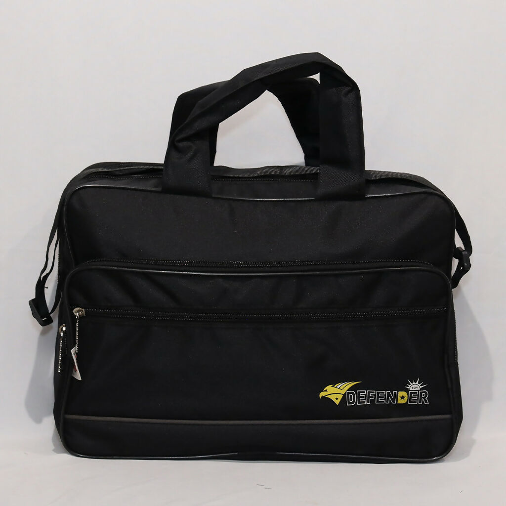 Defender Laptop Bag 15.5 Inch – Office Laptop Briefcase with Shoulder Strap (Black)