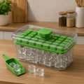 Ice Cube Tray with Storage & Scoop – Space-Saving & Durable