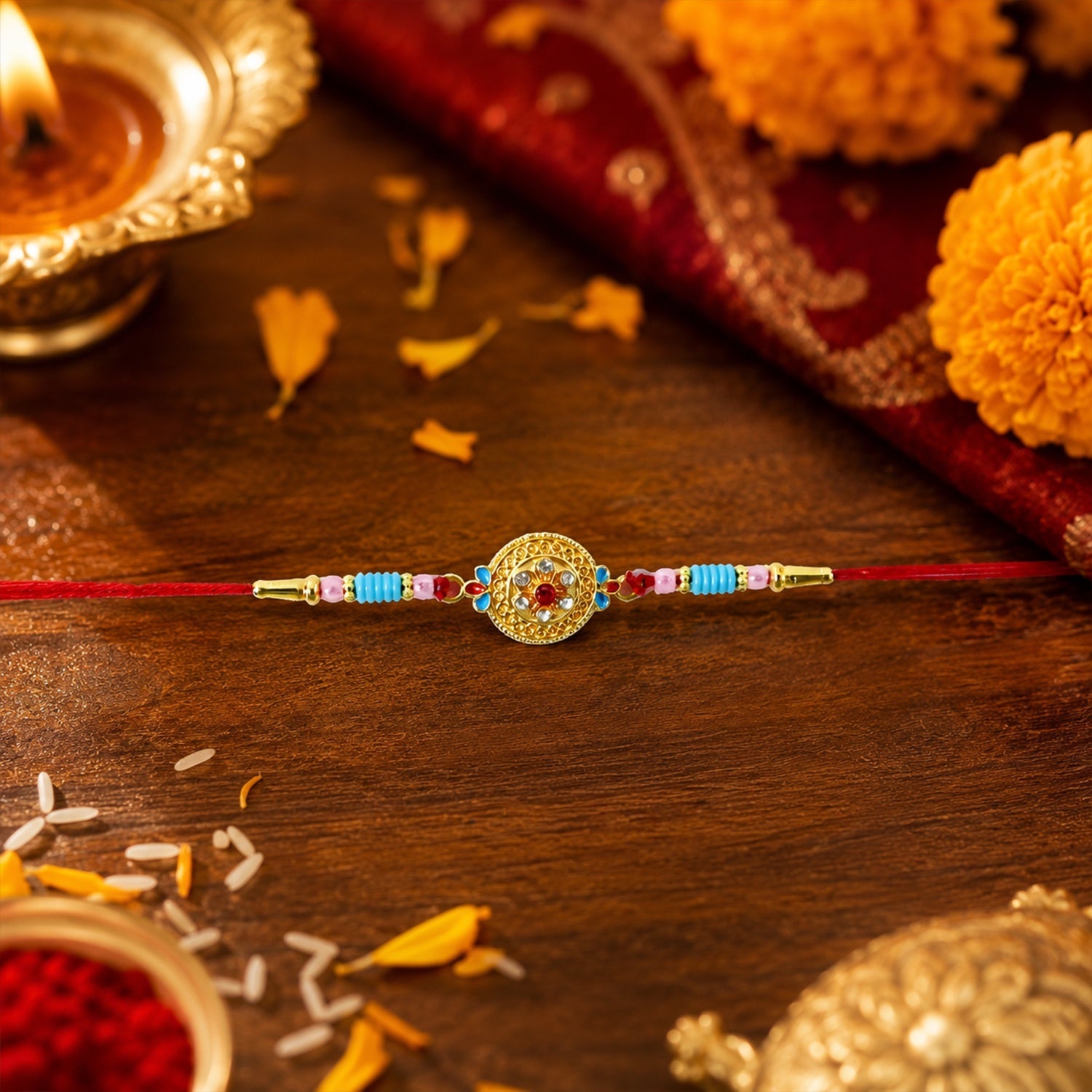 Diamond Rakhi Festive Thread for Raksha Bandhan (10pcs)