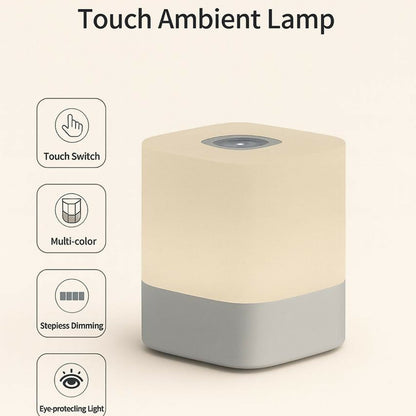 Touch Control Ambient LED Lamp with Multicolor Light & Stepless Dimming