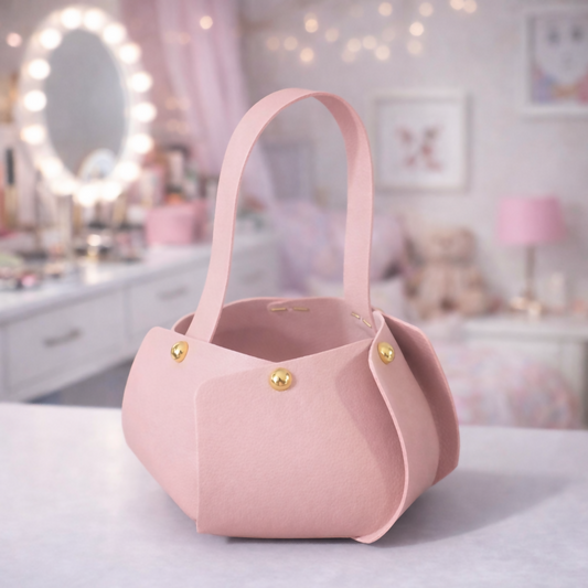 Pink Mini Handheld Bag for Women | Compact Casual & Gift Purse