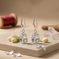 Crystal Drop Earrings with Elegant Teardrop Design for Women, Party & Gifting Wear