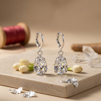 Crystal Drop Earrings with Elegant Teardrop Design for Women, Party & Gifting Wear
