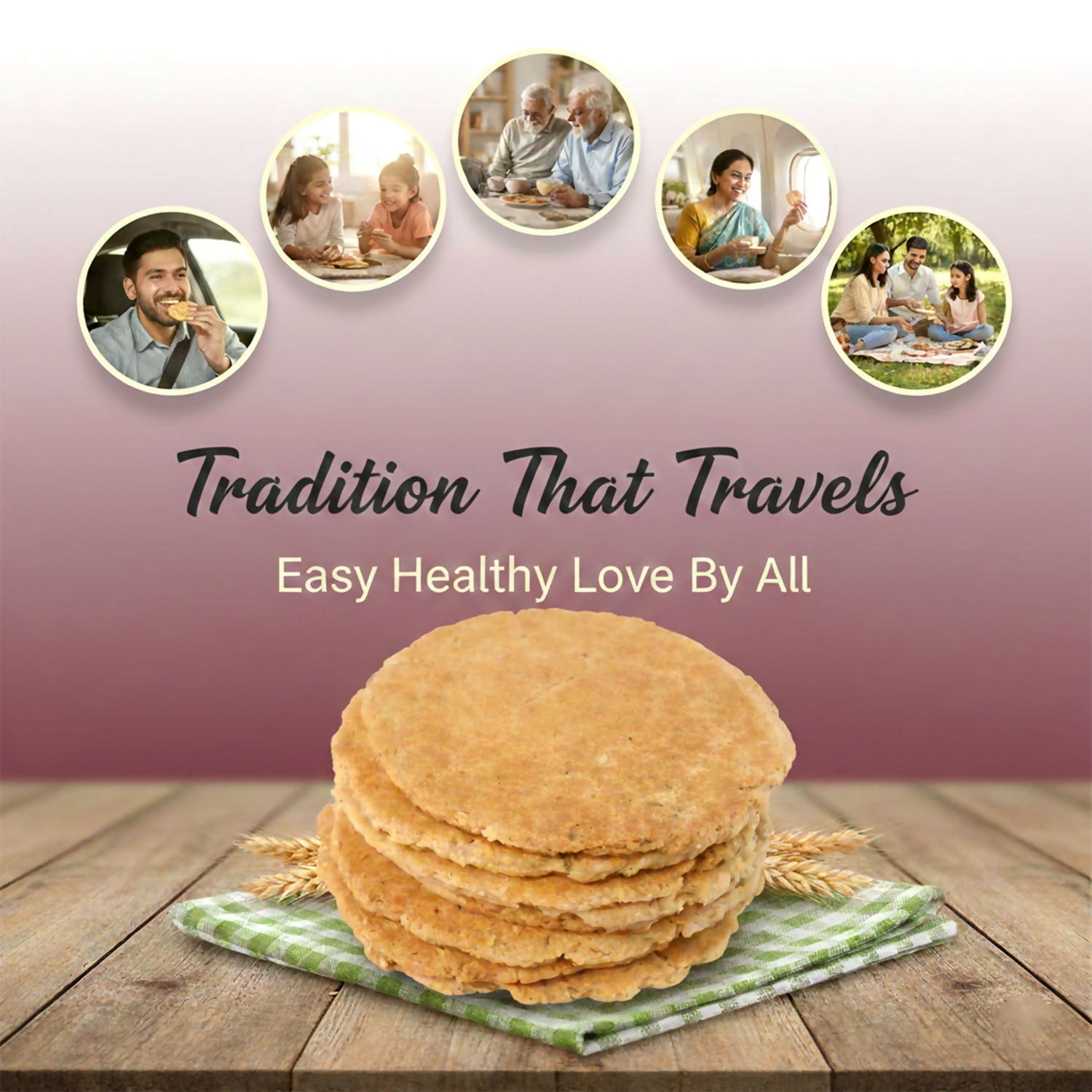 Naasta Baatsa Rajgira Masala Bhakhari – Premium Millet Based Ready to Eat Crispy Indian Snack (200 Gm)