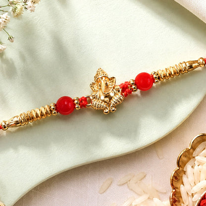Ganesha Rakhi Traditional Charm for Brother on Raksha Bandhan (10pcs)