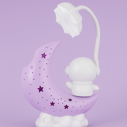 Astronaut Moon LED Night Lamp for Kids Bedroom & Baby Nursery Decor