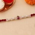 Pastel Bracelet Rakhi – Silver Centre Design for Raksha Bandhan