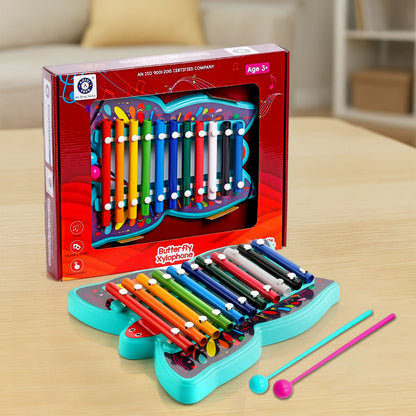 Butterfly Xylophone – Colorful 12-Tone Learning Toy with Dual Mallets