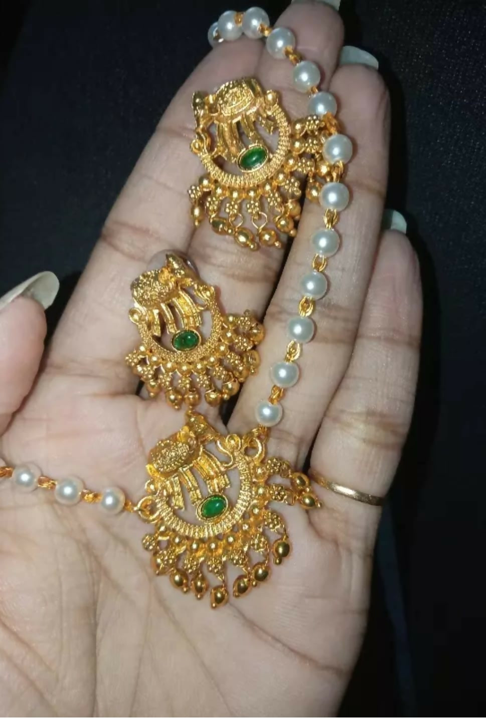 Brilliant Gold-Tone Crystal Floral Drop Necklace Set