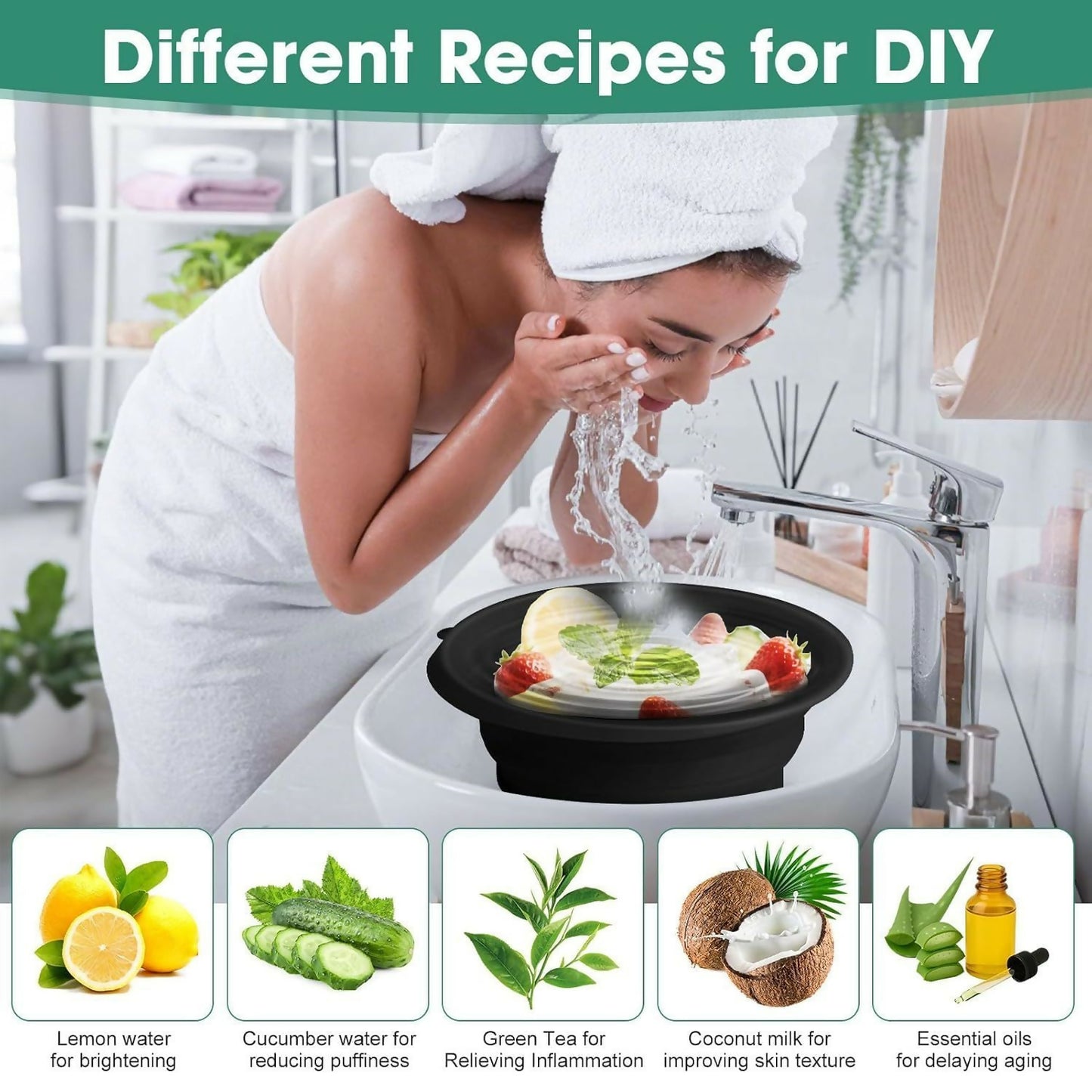 DeoDap Silicone Face Ice Bowl - scale