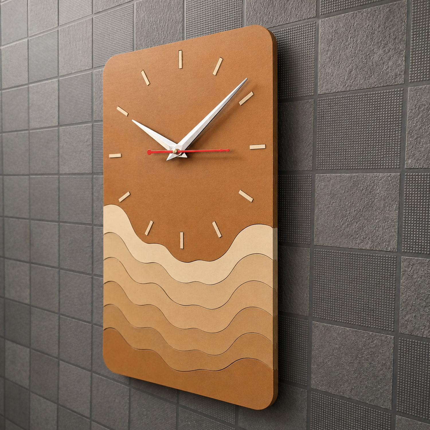Rectangle Wave Brown 8